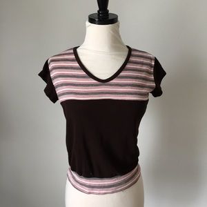 Vintage 1970s Striped Top S M